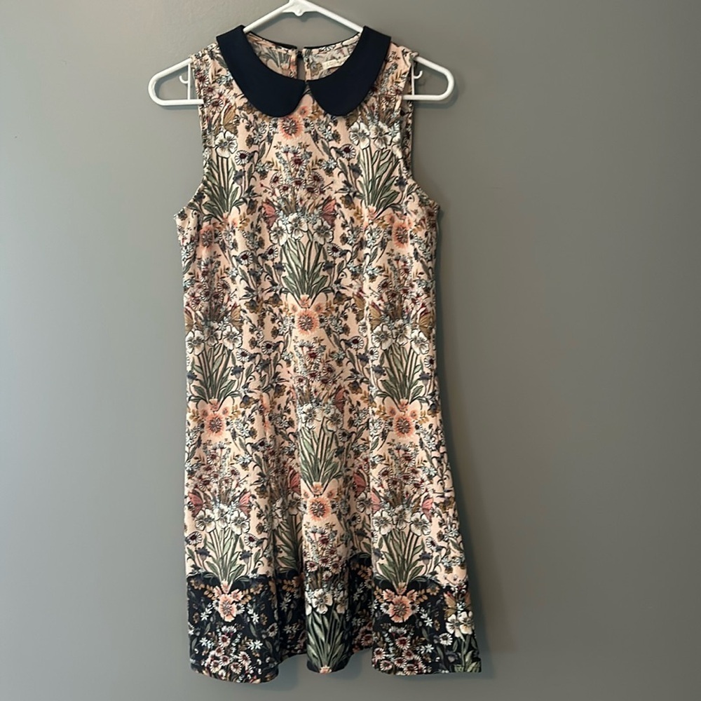 LC Lauren Conrad Women's Fit & Flare Dress Multicolor Sleeveless Size 6 Zipper